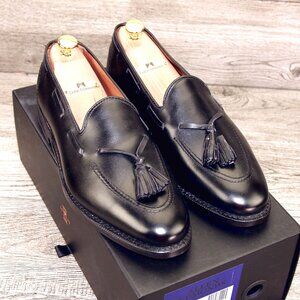 * NIB * $425 Allen Edmonds ACHESON 9.5 D Dress Loafer Black * add $15 new Trees
